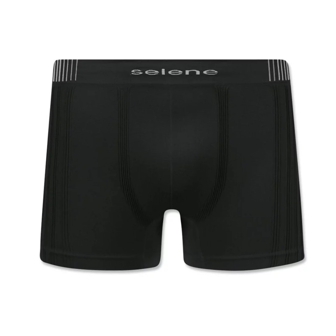 Cueca Selene Boxer Sem Costura 11170 Preto Cueca Selene Boxer Sem Costura 11170 Preto