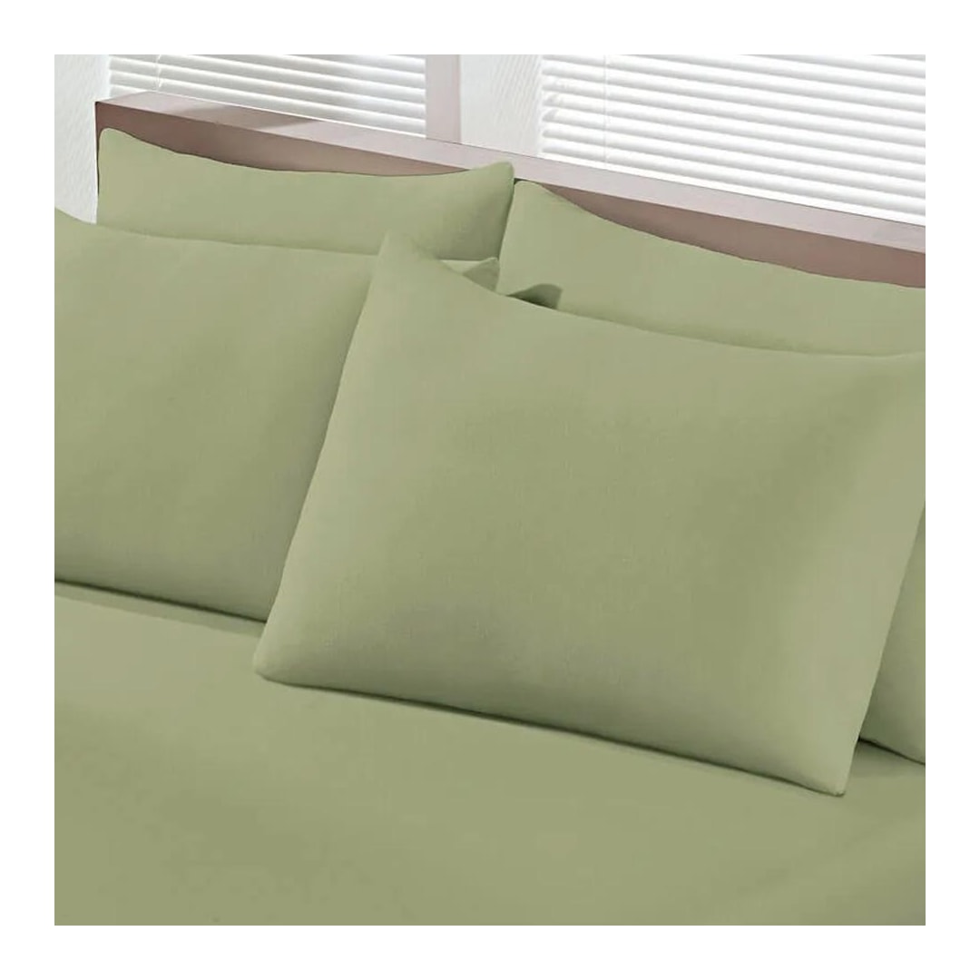 Fronha Bouton Avulsa Basic Malha Verde Musgo
