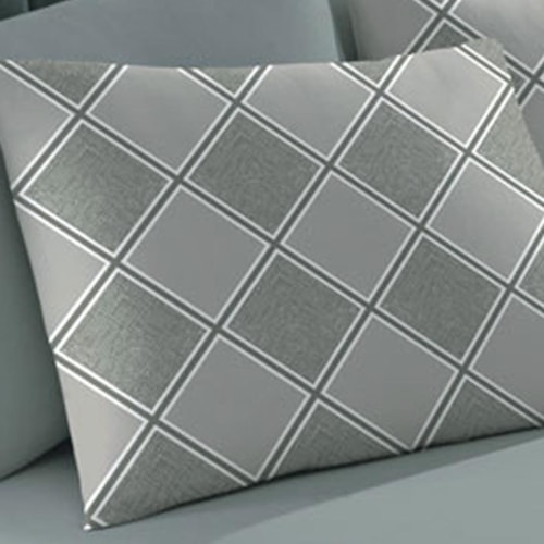 Detalhe - Fronha Bouton Basic Estampada Clinton Cinza