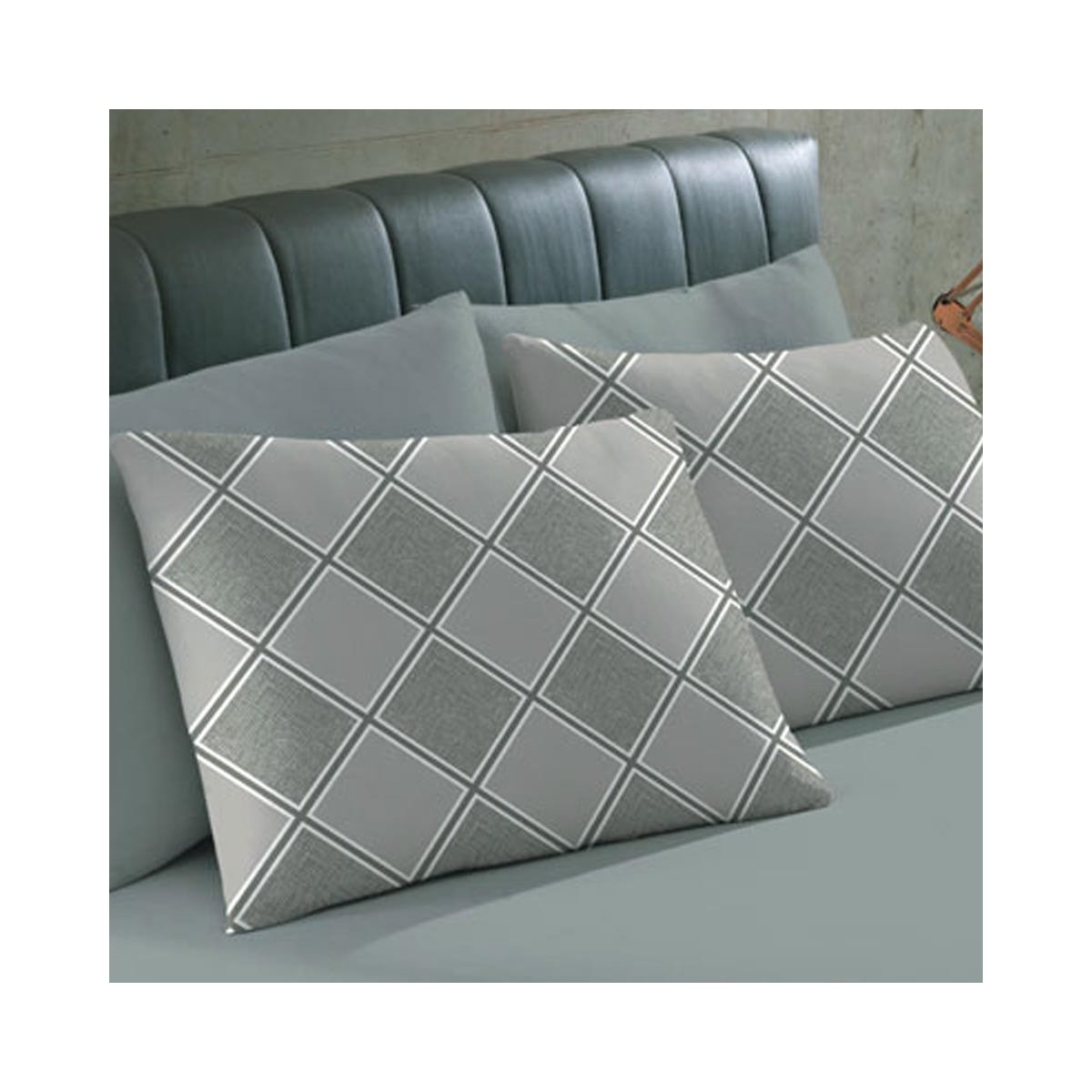 Fronha Bouton Basic Estampada Clinton Cinza Fronha Bouton Basic Estampada Clinton Cinza