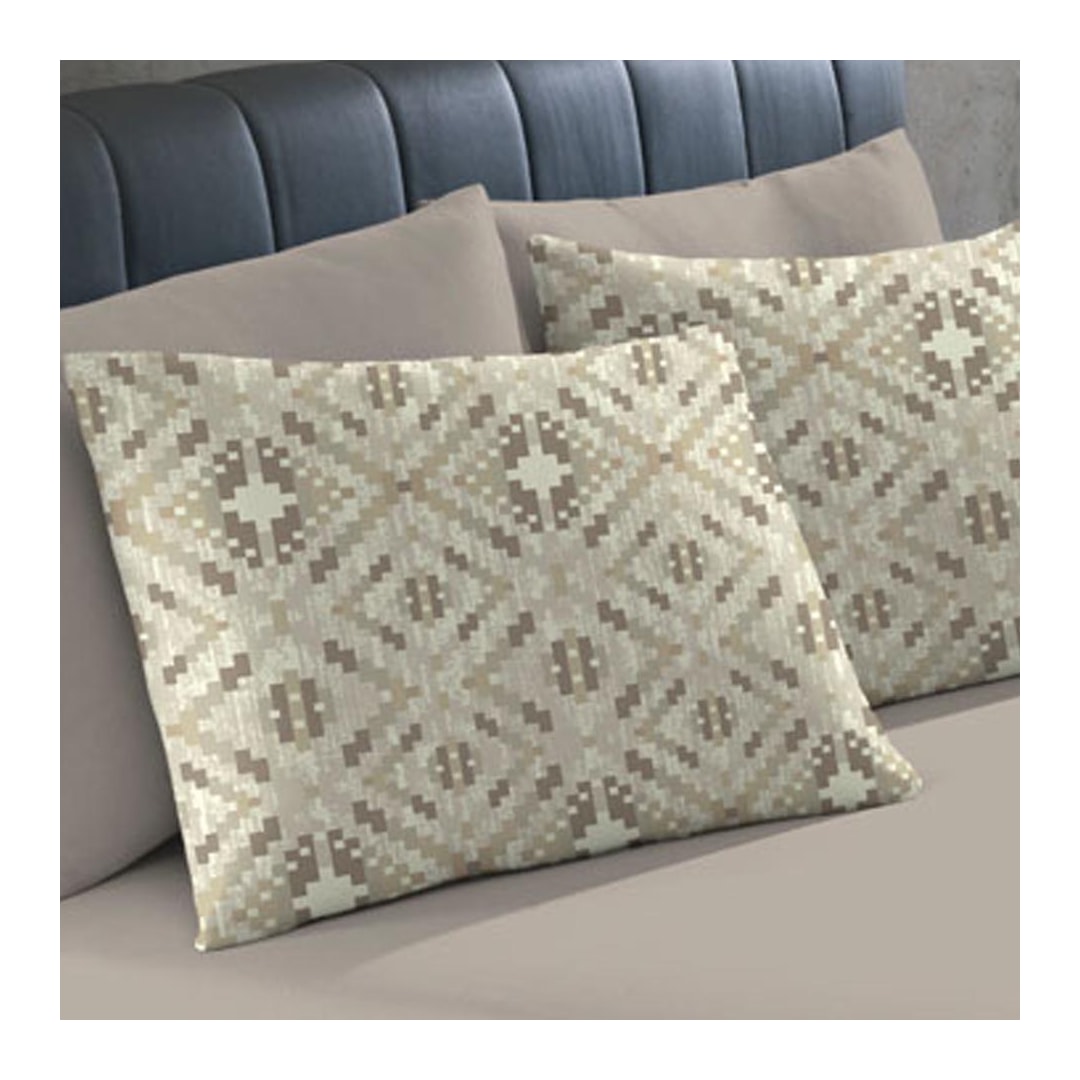 Fronha Bouton Basic Estampada Dados Bege