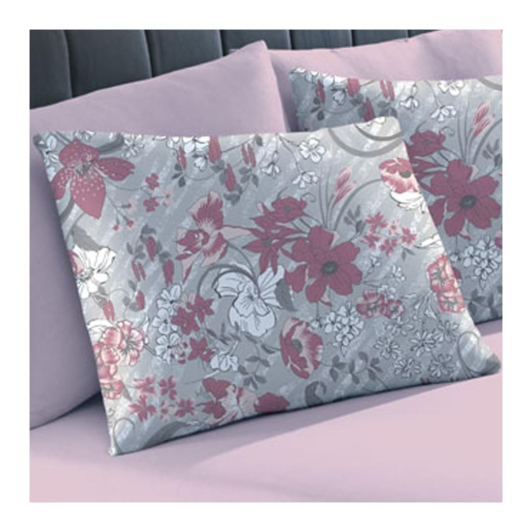 Fronha Bouton Basic Estampada Dinas Rose