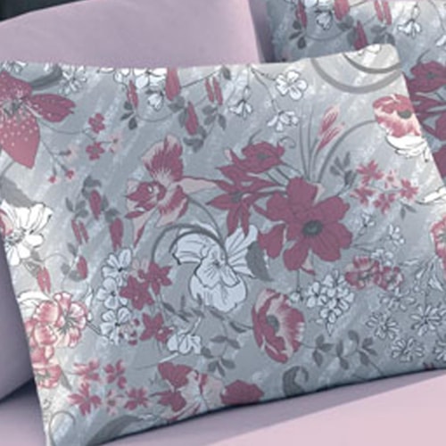Detalhe - Fronha Bouton Basic Estampada Dinas Rose