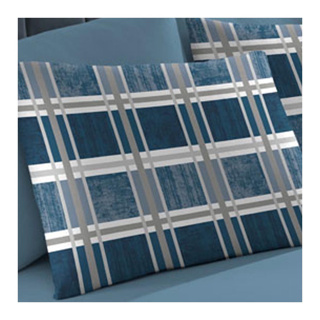 Fronha Bouton Basic Estampada Escocia Azul Fronha Bouton Basic Estampada Escocia Azul