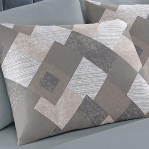 Detalhe - Fronha Bouton Basic Estampada Germano Cinza