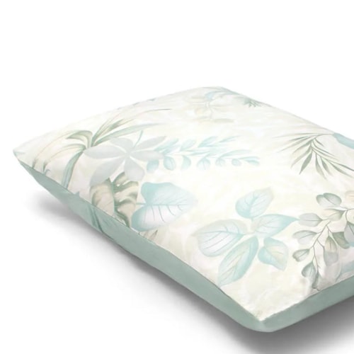Detalhe - Fronha Bouton Basic Estampada Plantes Menta