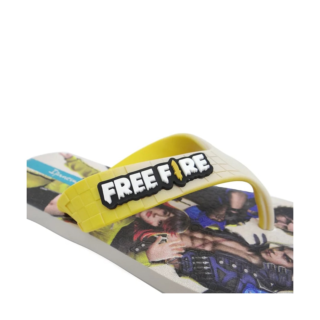 Grendene Free Fire Chinelo Ipanema 26966 Bege/Amarelo