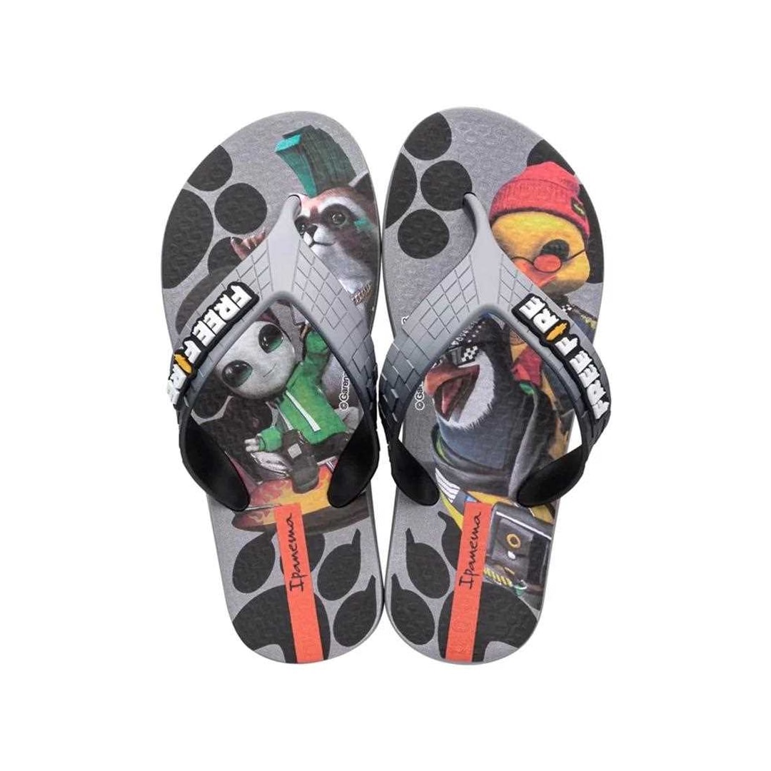 Grendene Free Fire Chinelo Ipanema 26966 Cinza/Preto