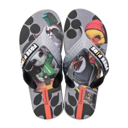 Grendene Free Fire Chinelo Ipanema 26966 Cinza/Preto