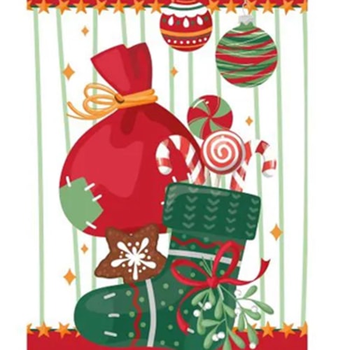 Detalhe - Guardanapo Lepper De Natal 7739 Branco/Bolas Natalinas