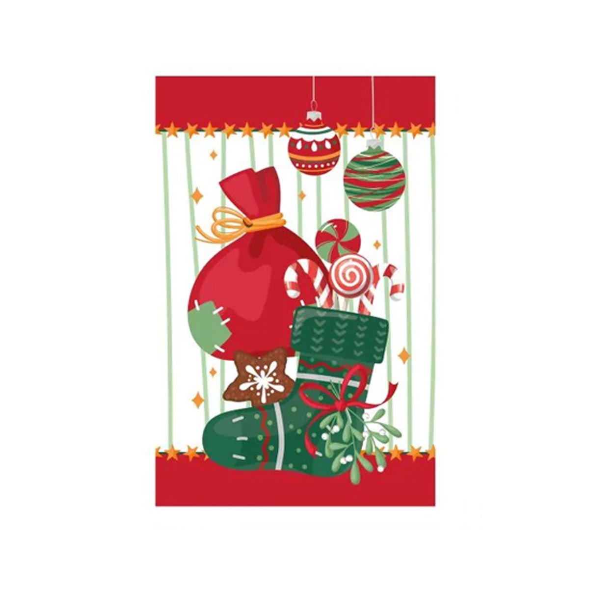 Guardanapo Lepper De Natal 7739 Branco/Bolas Natalinas Guardanapo Lepper De Natal 7739 Branco/Bolas Natalinas