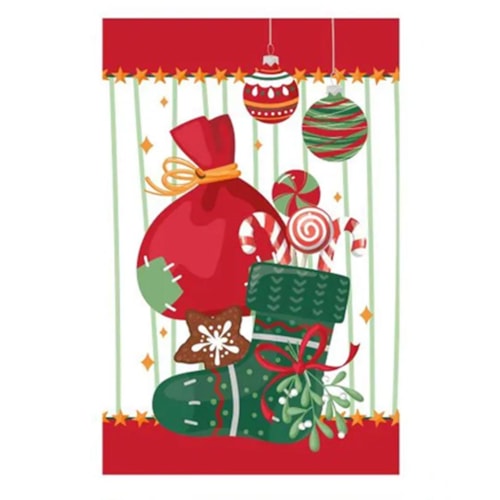Guardanapo Lepper De Natal 7739 Branco/Bolas Natalinas