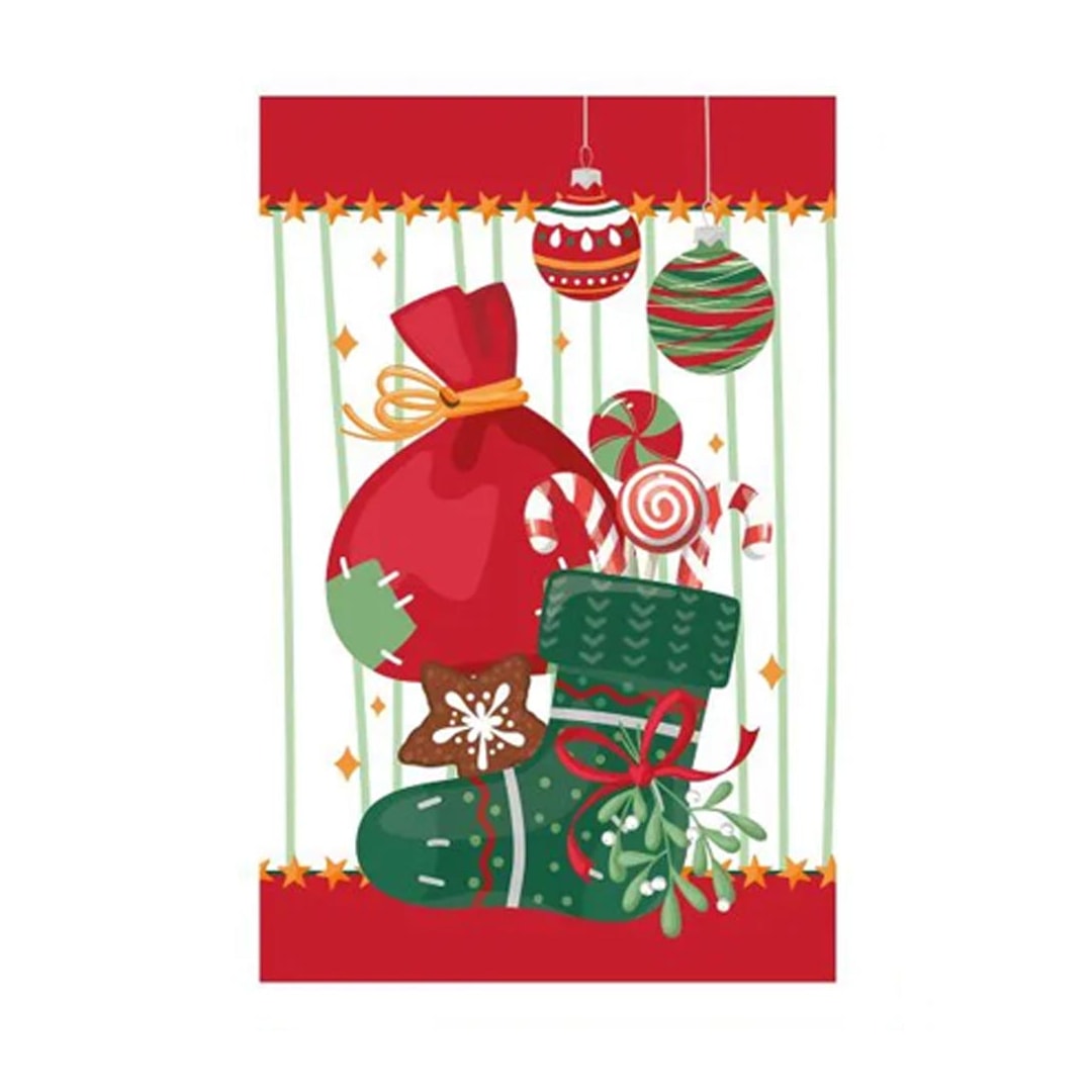 Guardanapo Lepper De Natal 7739 Branco/Bolas Natalinas Guardanapo Lepper De Natal 7739 Branco/Bolas Natalinas
