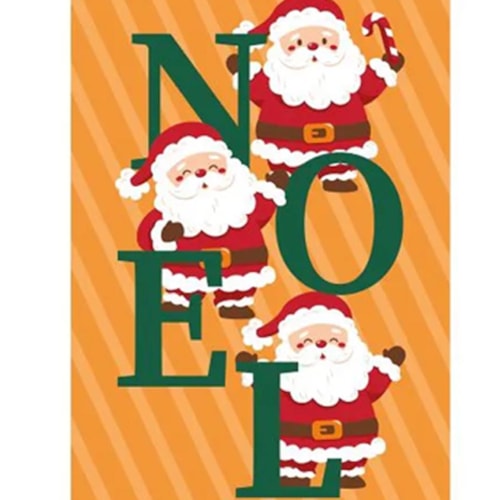 Detalhe - Guardanapo Lepper De Natal 7739 Papai Noel/Laranja