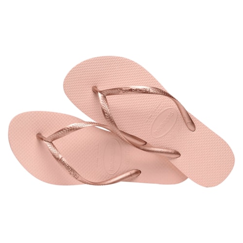 Detalhe - Havaianas Chinelo De Dedo Slim Rosa Ballet