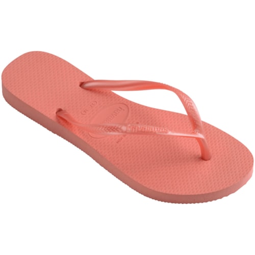 Detalhe - Havaianas Chinelo De Dedo Slim Rosa Peach