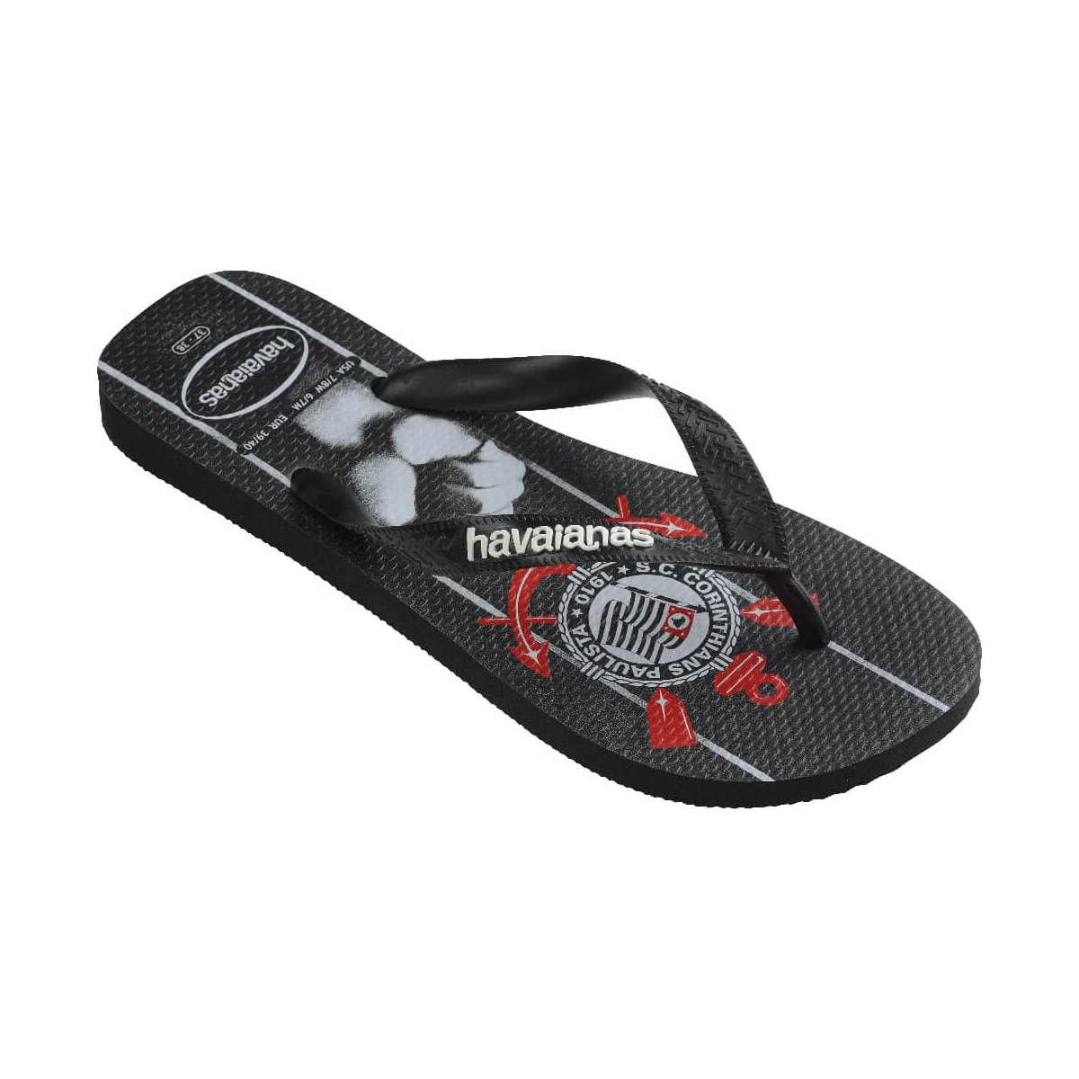 Havaianas Chinelo Masculino Times Corinthians Preto Havaianas Chinelo Masculino Times Corinthians Preto