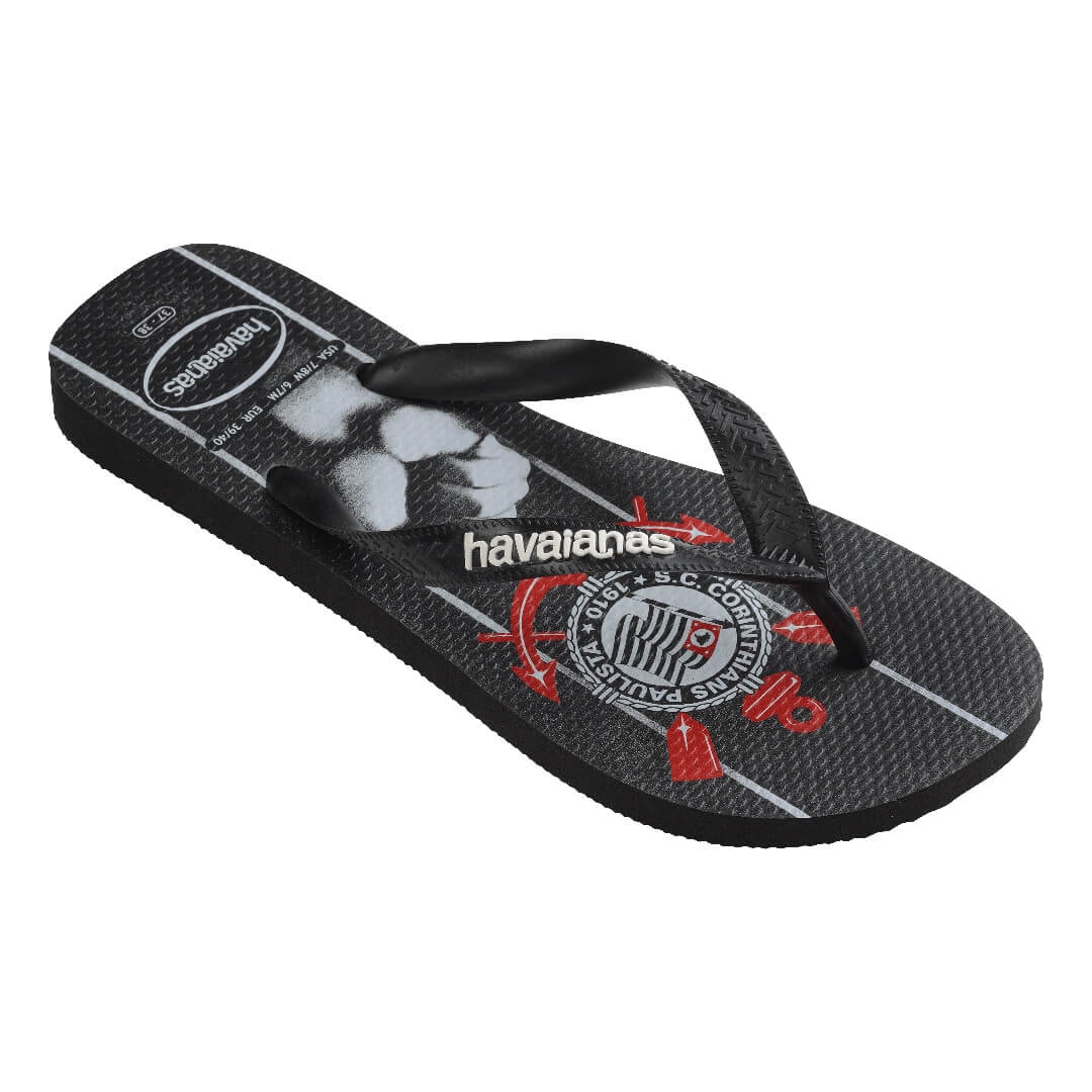Havaianas Chinelo Masculino Times Corinthians Preto