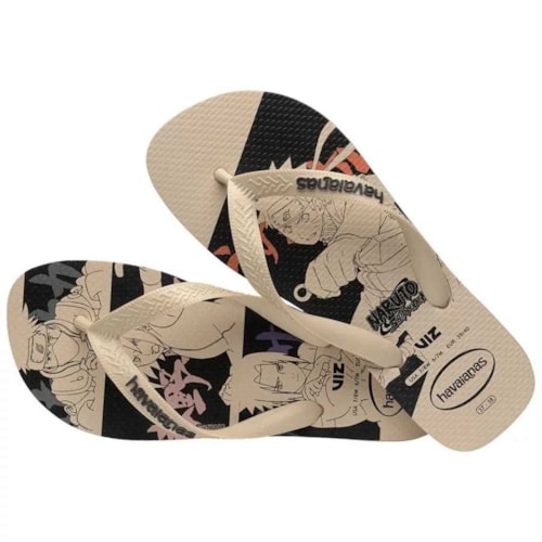 Detalhe - Havaianas Chinelo Masculino Top Naruto Areia