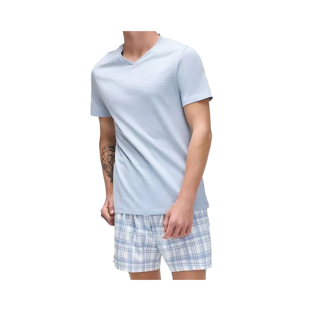 Hering Pijama De Verao Meia Manga 76Wx Azul Claro Hering Pijama De Verao Meia Manga 76Wx Azul Claro