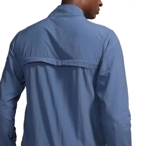 Detalhe - Jaqueta Fila Masculina Essencial F11l116 Azul Denim