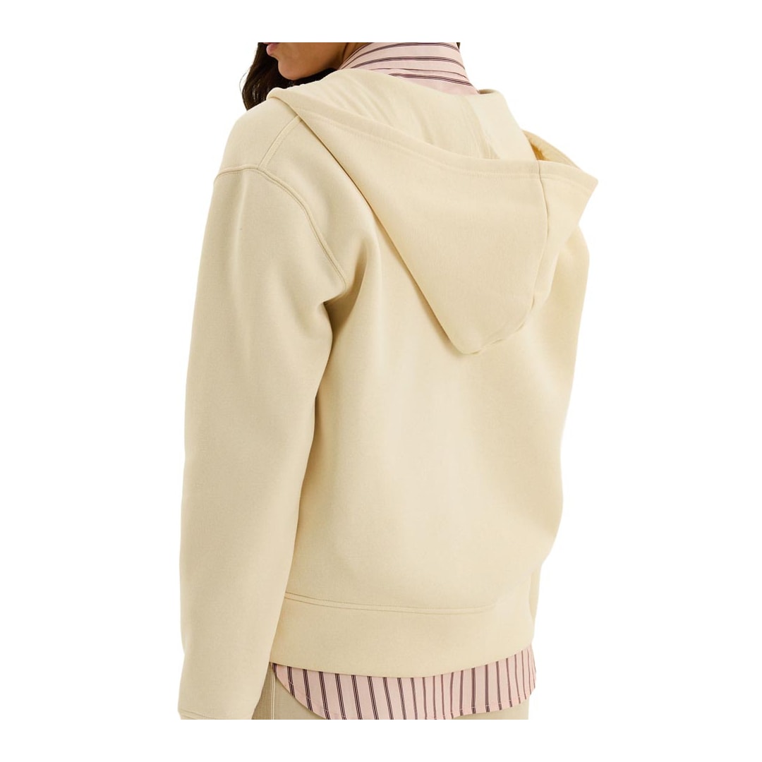 Jaqueta Hering Feminina Moletom Aberta Capuz K6P7 Creme
