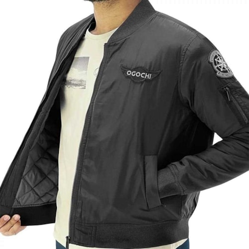 Jaqueta Ogochi Masculina Bomber 27493001 Preto