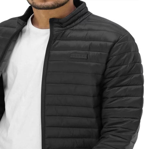 Detalhe - Jaqueta Ogochi Masculina Slim Puffer 27498002 Preto