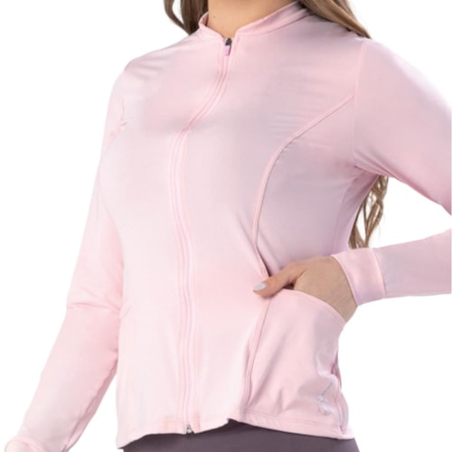 Jaqueta Selene Fitness Proteção Uv 50+ 22026 Rosa Claro