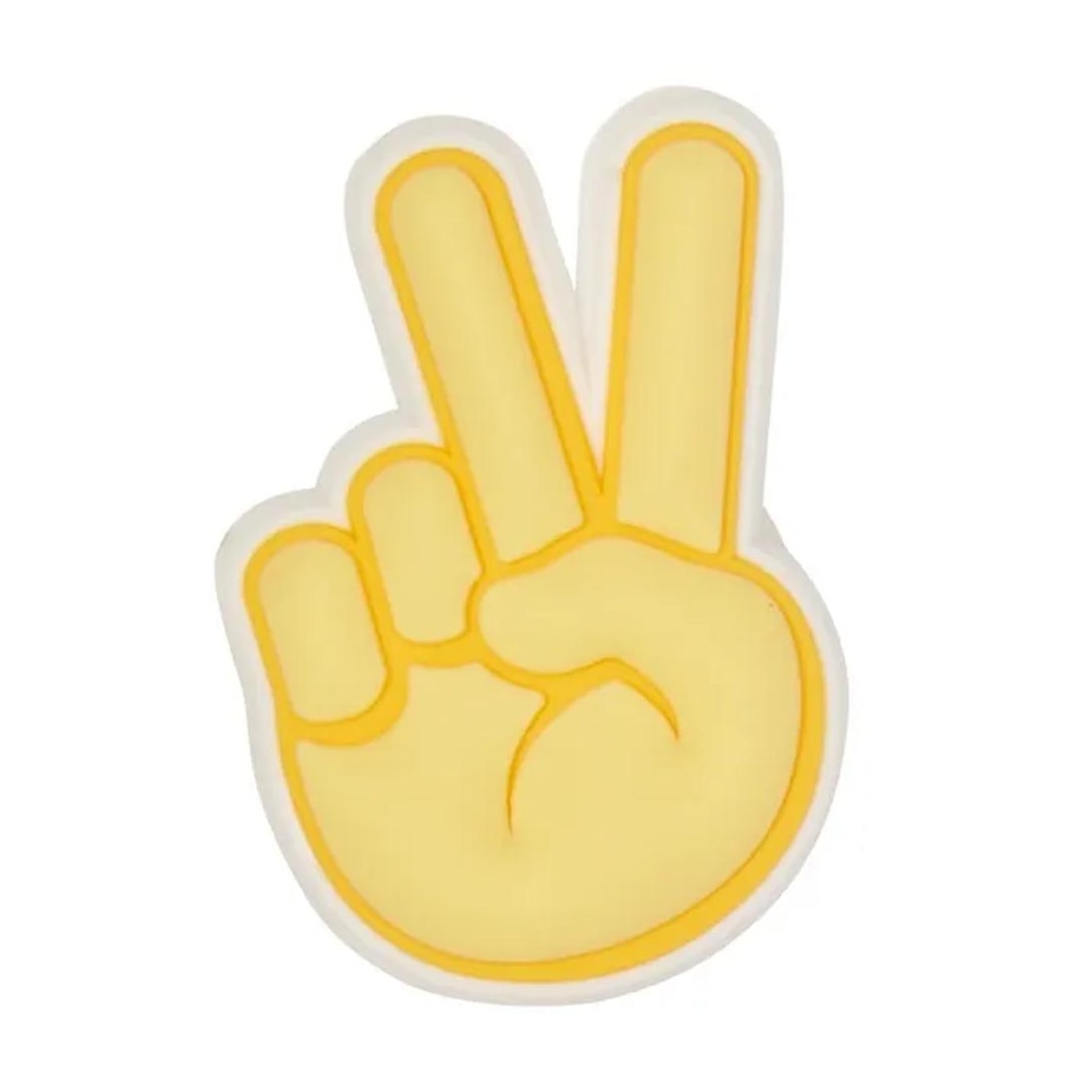 Jibbitz Crocs Peace Hand Sign 10007207 Amarelo