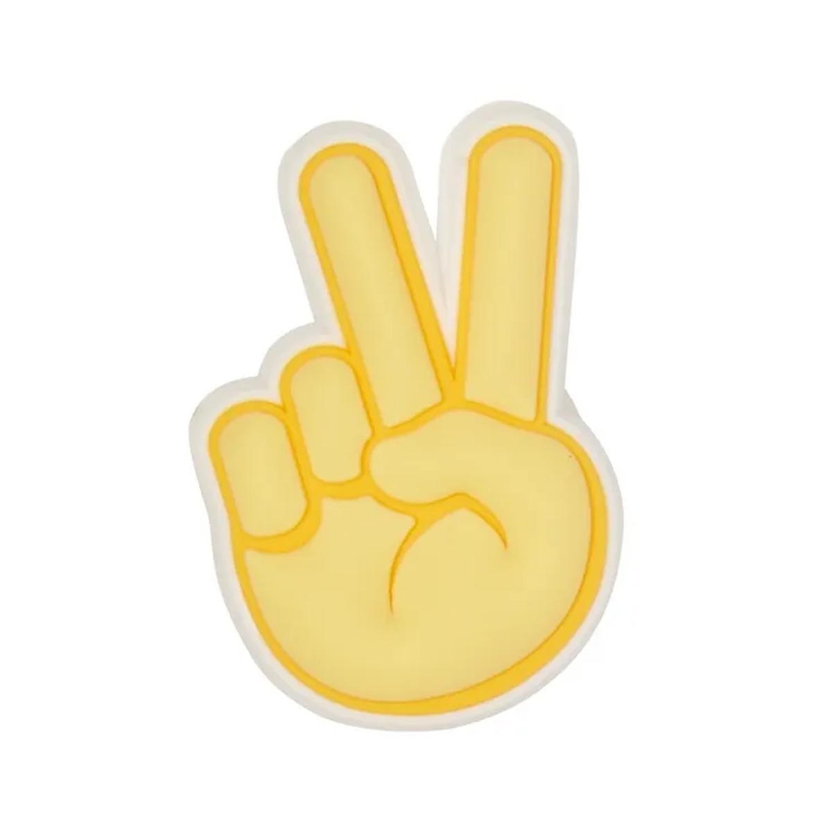 Jibbitz Crocs Peace Hand Sign 10007207 Amarelo Jibbitz Crocs Peace Hand Sign 10007207 Amarelo
