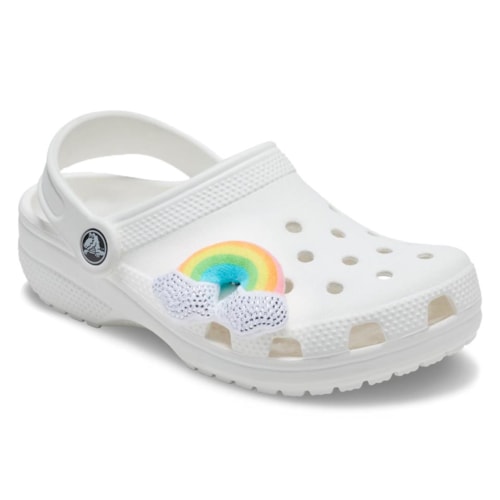 Detalhe - Jibbitz Crocs Plush Studded Rainbow 10014272 Arco Iris