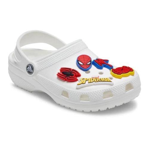 Detalhe - Jibbitz Crocs Spider Man Placa Spider-Man 10010007-4 Amarelo