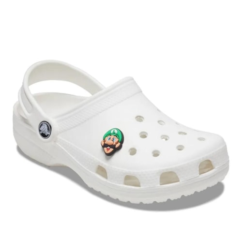 Detalhe - Jibbitz Crocs Super Mario Luigi 10007479 Verde