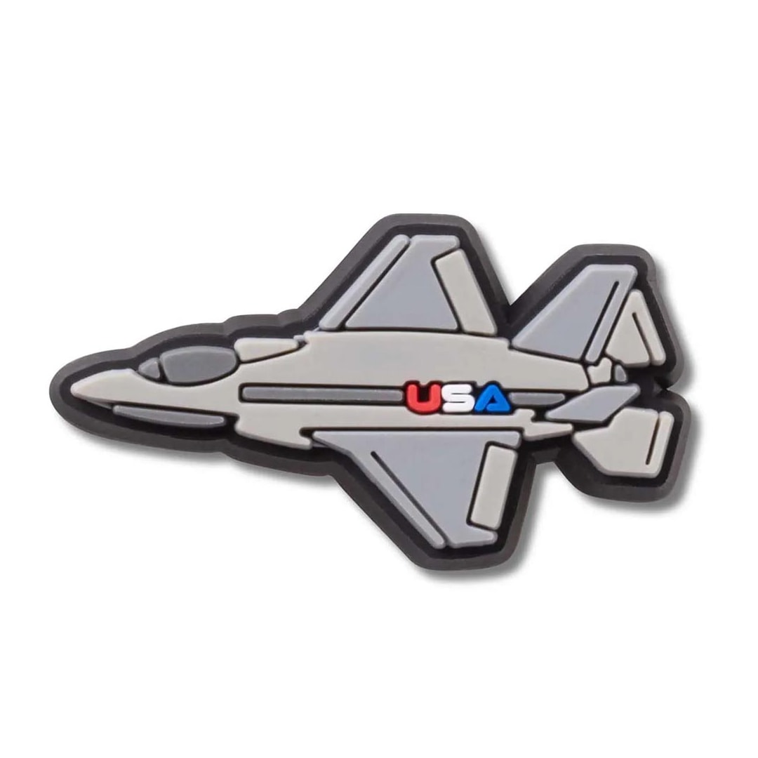 Jibbitz Crocs Usa Fighter Jet 10014591 Cinza Jibbitz Crocs Usa Fighter Jet 10014591 Cinza