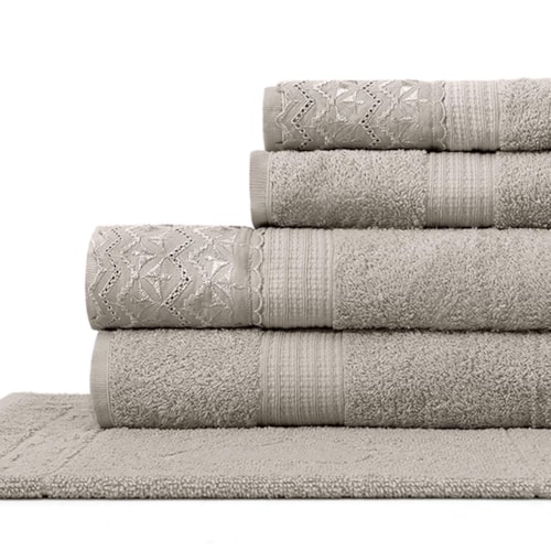 Detalhe - Jogo Bouton De Banho 5 Pcs Dakota Renda Fendi