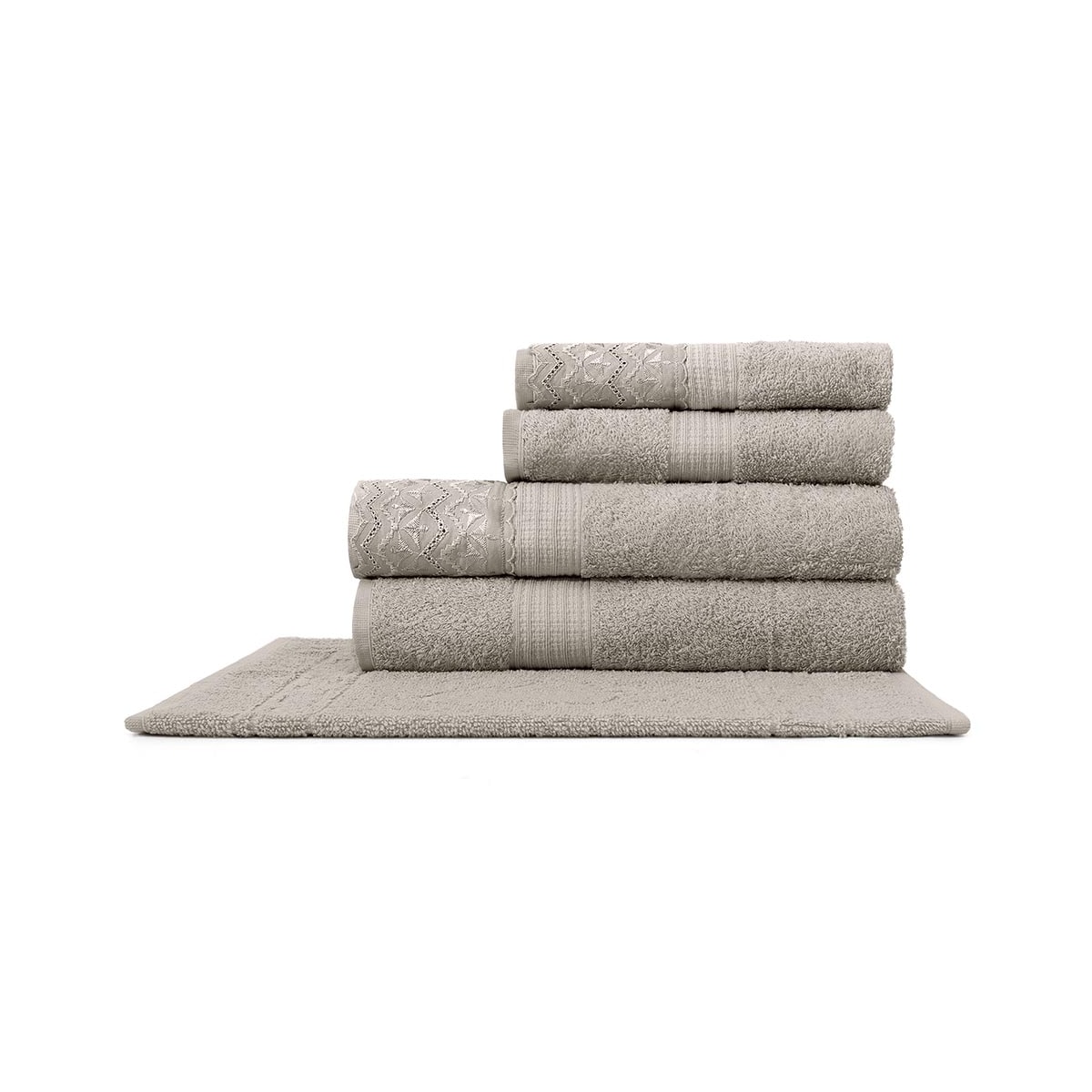 Jogo Bouton De Banho 5 Pcs Dakota Renda Fendi Jogo Bouton De Banho 5 Pcs Dakota Renda Fendi