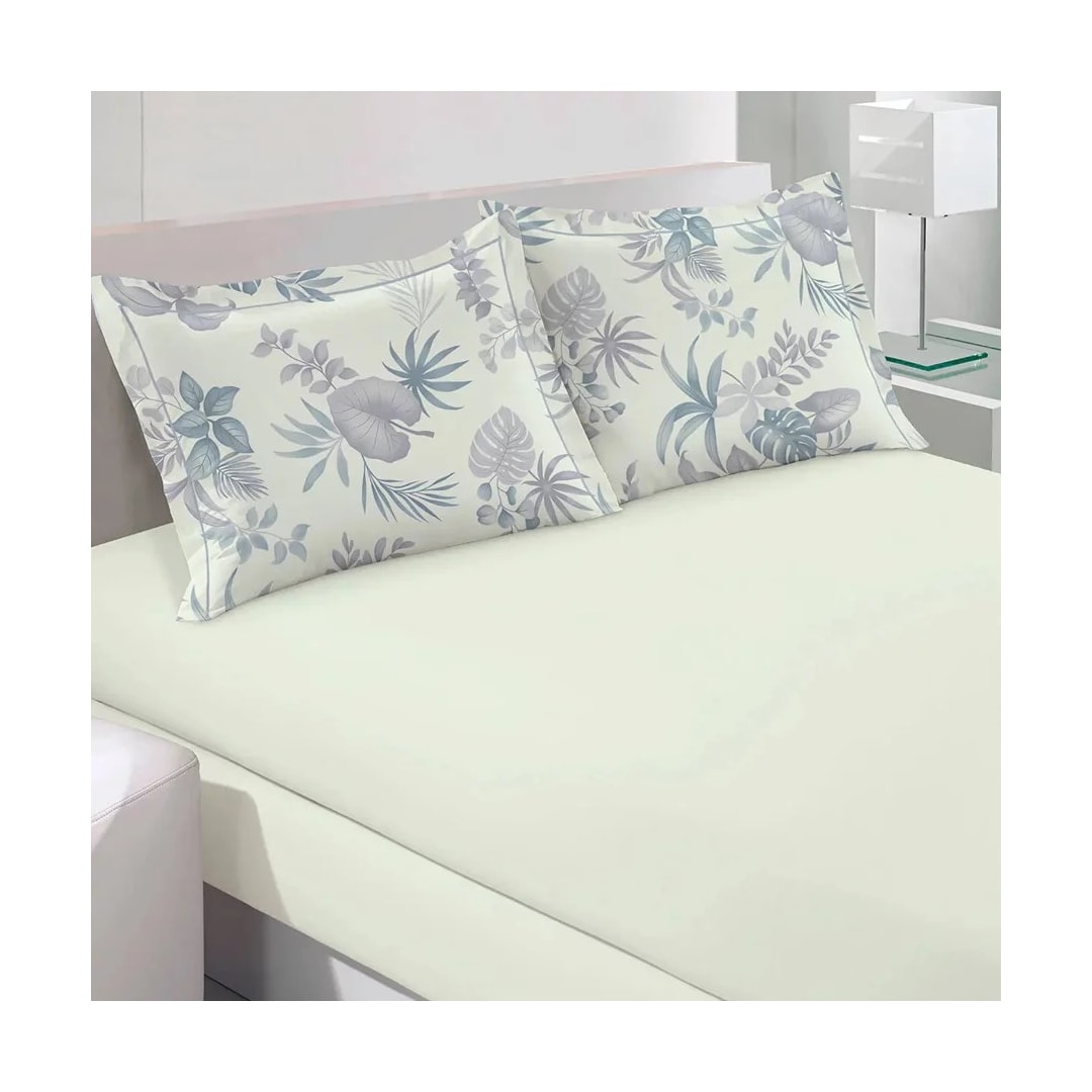 Jogo Bouton De Cama Queen Simples Percal 180 Fios Nativa Cinza Jogo Bouton De Cama Queen Simples Percal 180 Fios Nativa Cinza