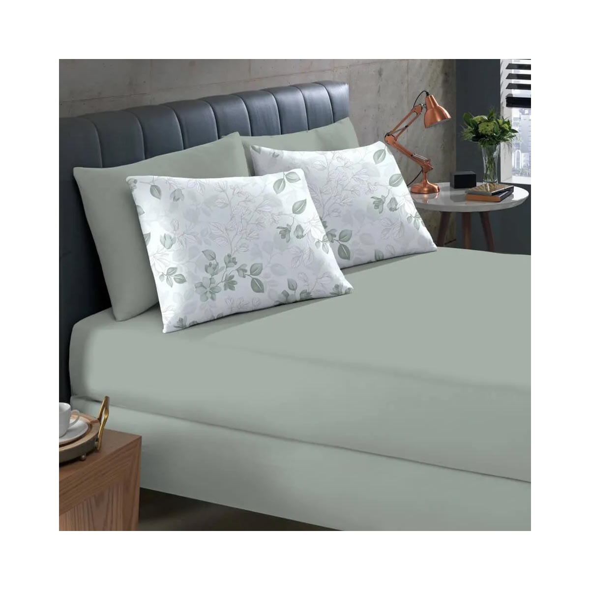 Jogo Bouton Lençol Casal 3 Peças Rolinho Dominique Verde Jogo Bouton Lençol Casal 3 Peças Rolinho Dominique Verde