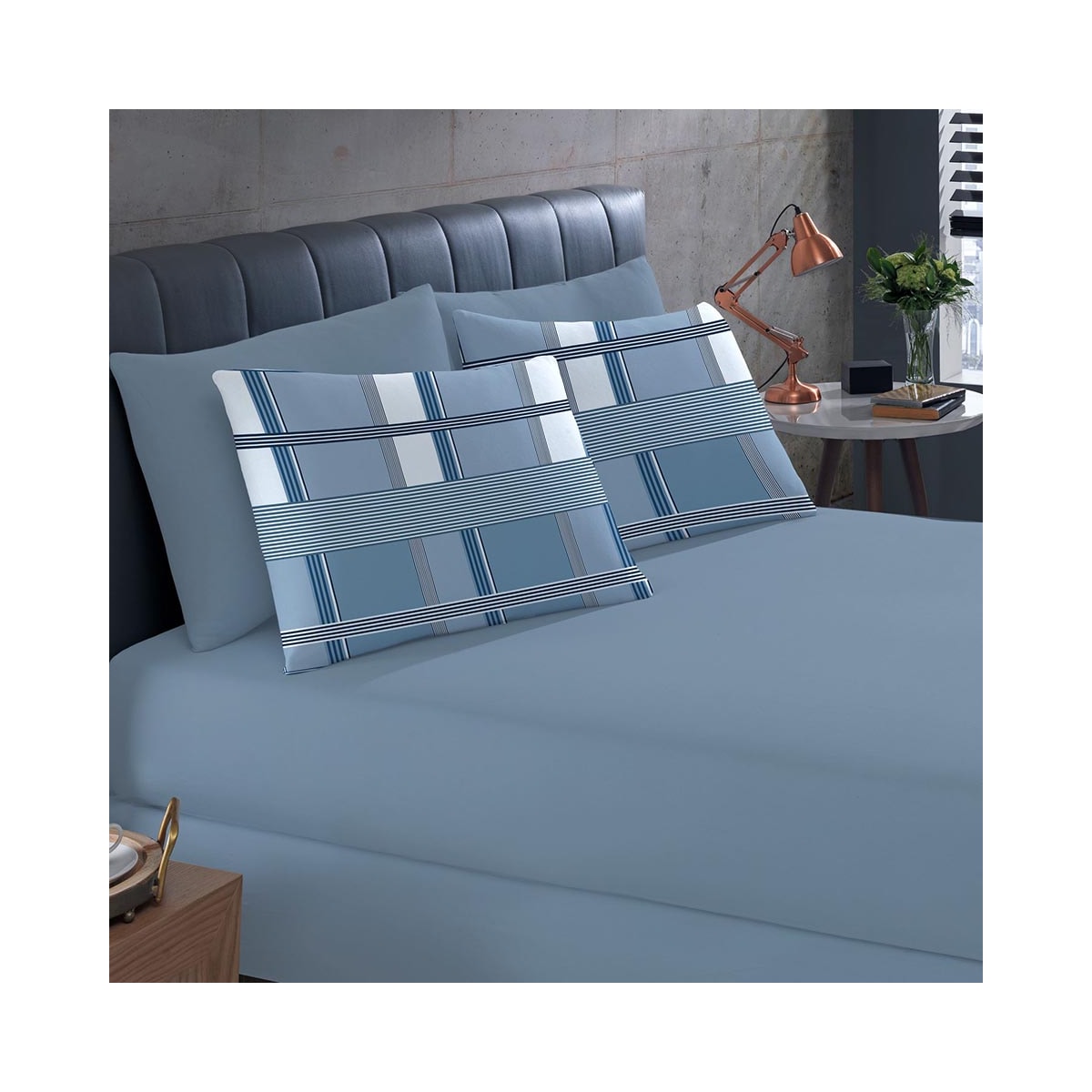 Jogo Bouton Lençol Casal 3 Peças Rolinho Oliver Azul Jogo Bouton Lençol Casal 3 Peças Rolinho Oliver Azul