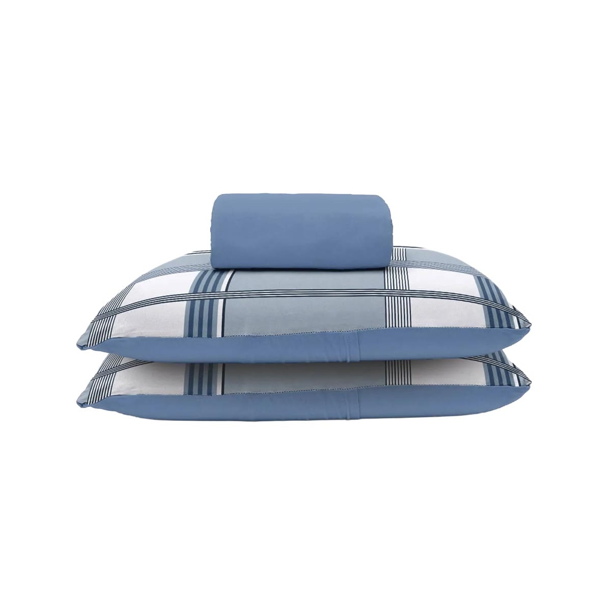 Jogo Bouton Lençol Casal 3 Peças Rolinho Oliver Azul