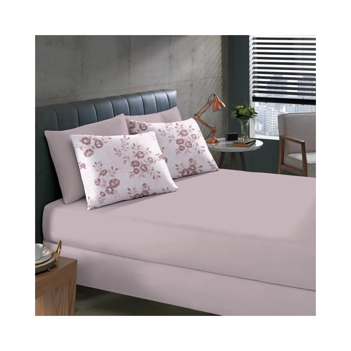 Jogo Bouton Lençol King 3 Peças Rolinho Helena Rose