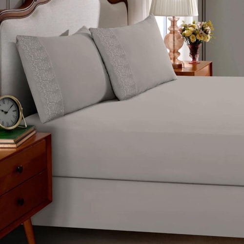 Jogo Bouton Lençol King 3 Peças Sonata Milka Fendi