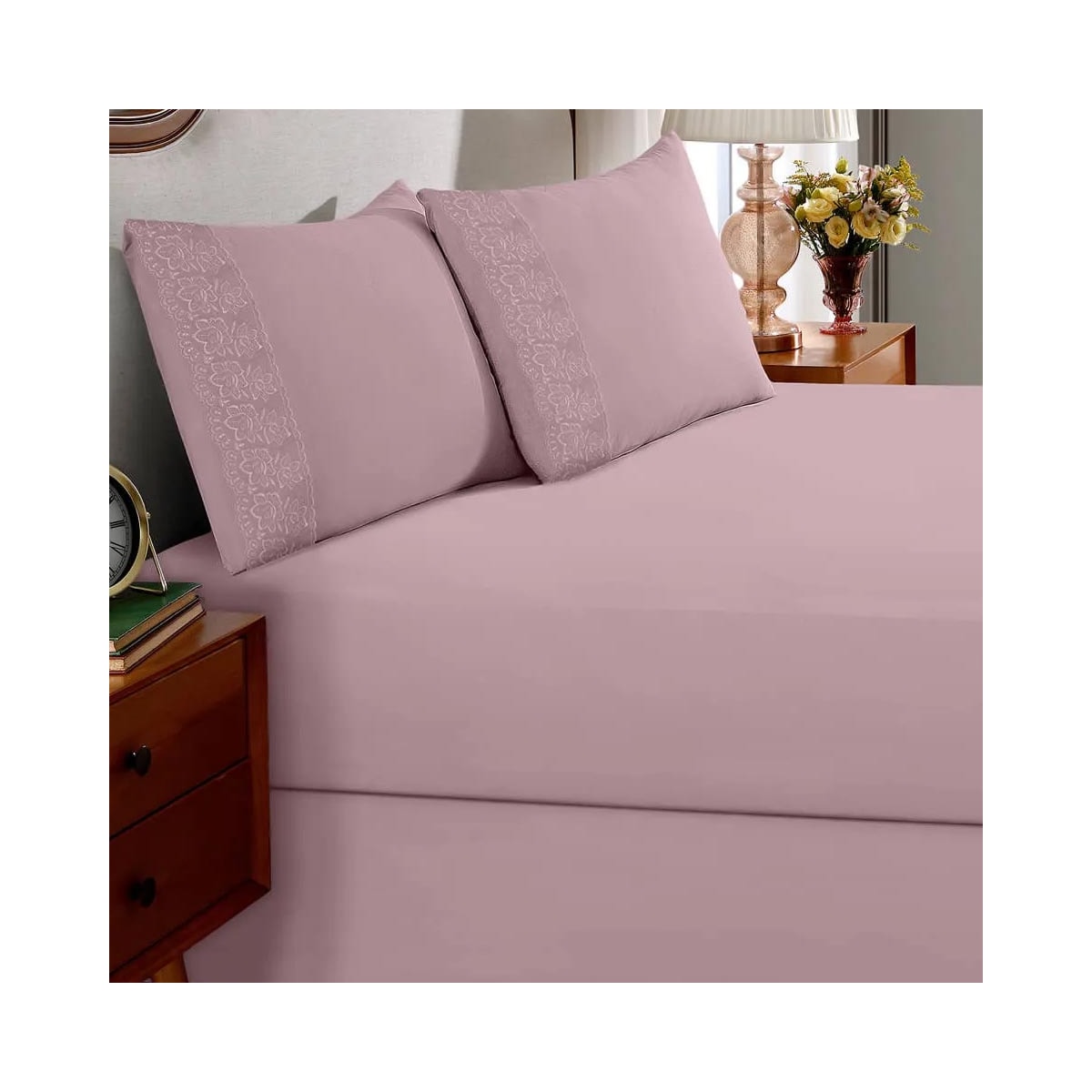 Jogo Bouton Lençol King 3 Peças Sonata Milka Rosa Jogo Bouton Lençol King 3 Peças Sonata Milka Rosa