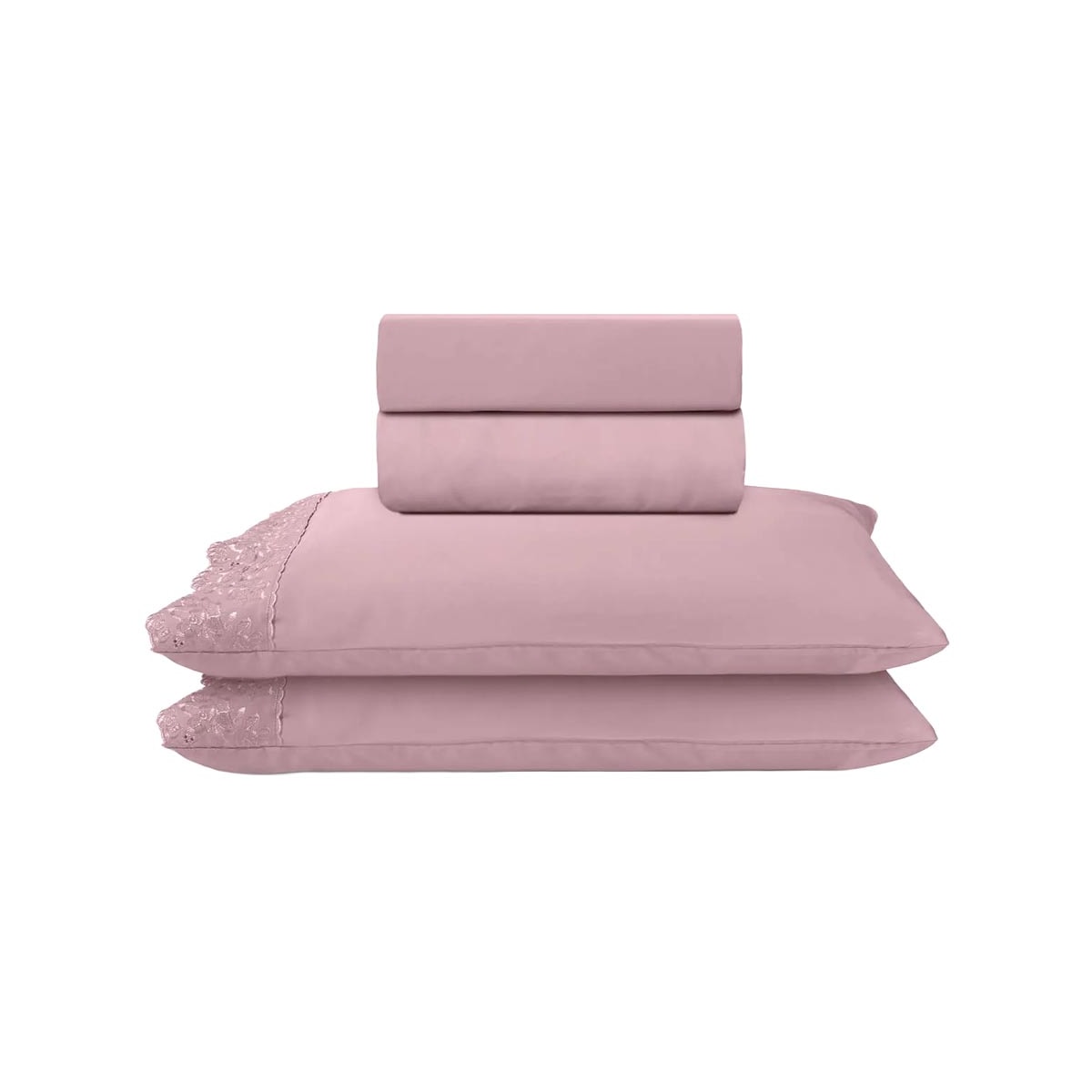 Jogo Bouton Lençol King 4 Peças Sonata Milka Rosa Jogo Bouton Lençol King 4 Peças Sonata Milka Rosa