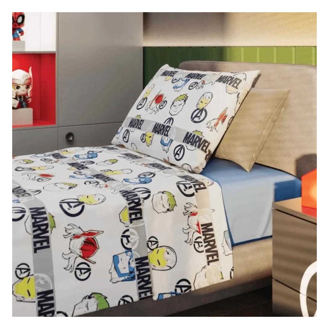Jogo De Cama Lepper Avengers Solteiro 059744 Branco Avengers Jogo De Cama Lepper Avengers Solteiro 059744 Branco Avengers