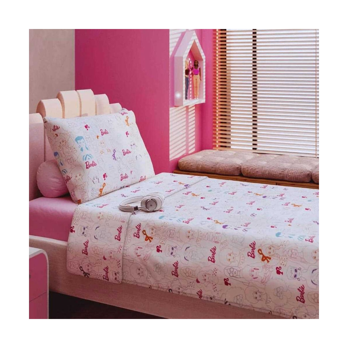 Jogo De Cama Lepper Barbie Solteiro 3 Peças 059734 Branco Barbie Jogo De Cama Lepper Barbie Solteiro 3 Peças 059734 Branco Barbie