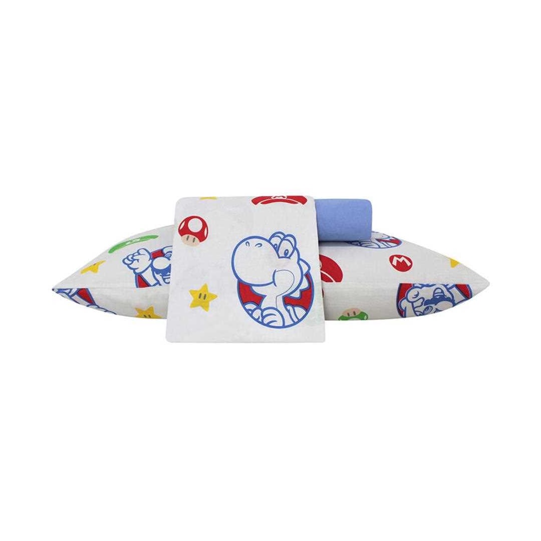 Jogo De Cama Lepper Solteiro Super Mario 3Peças 059871 Branco Super Mario Jogo De Cama Lepper Solteiro Super Mario 3Peças 059871 Branco Super Mario