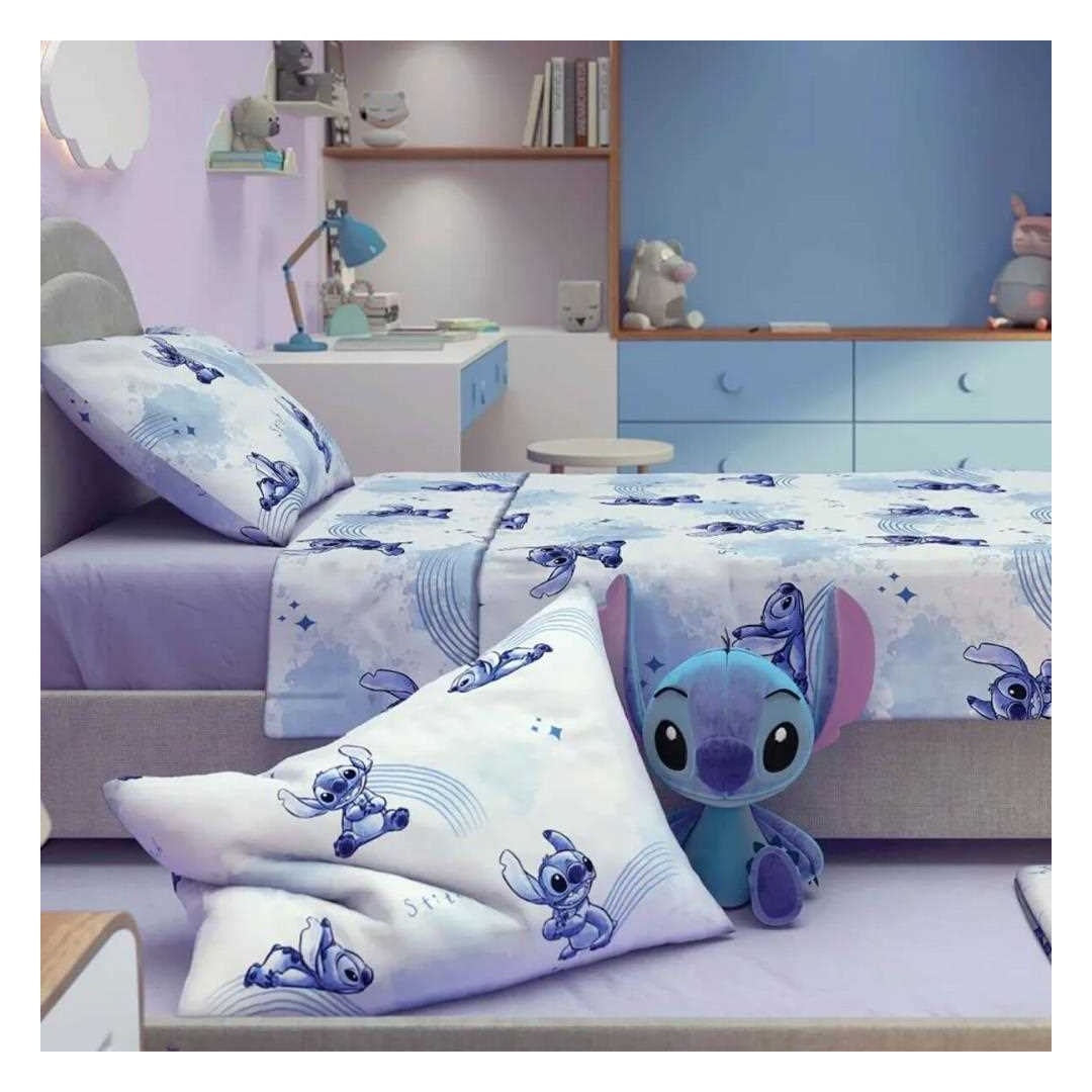 Jogo De Cama Lepper Stitch Solteiro 3 Peças 059756 Azul Stitch Jogo De Cama Lepper Stitch Solteiro 3 Peças 059756 Azul Stitch