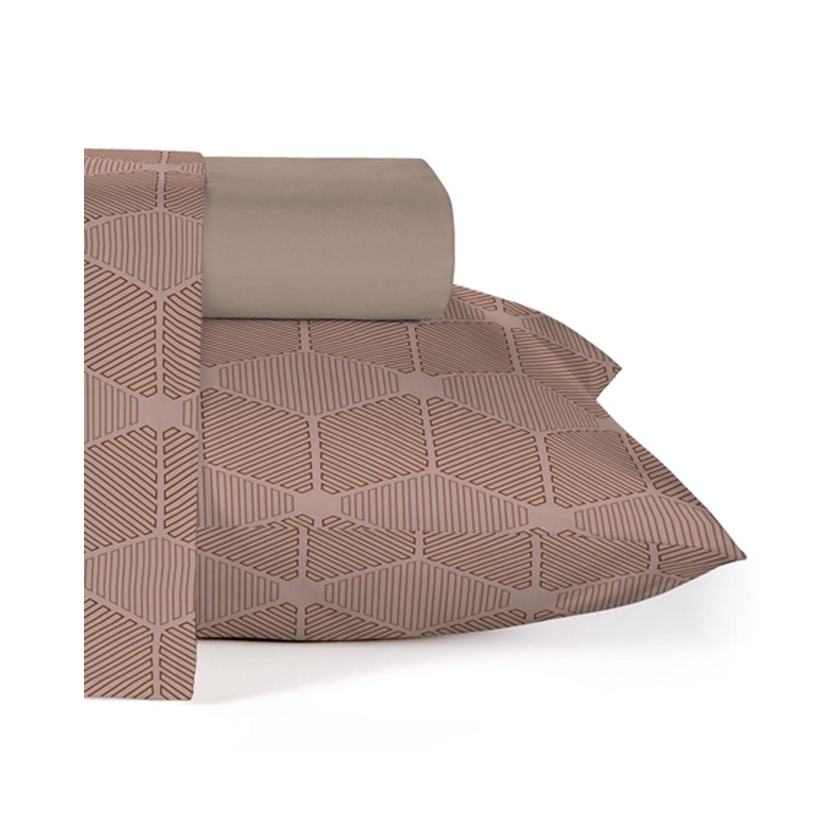 Jogo Teka De Lençol Queen 3 Peças Diamante Bege Jogo Teka De Lençol Queen 3 Peças Diamante Bege